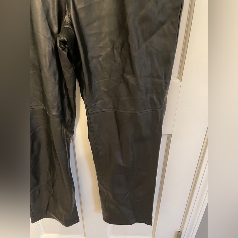 NWOT GAP Cheeky Straight Sky High Leather Pants - Picture 6 of 10